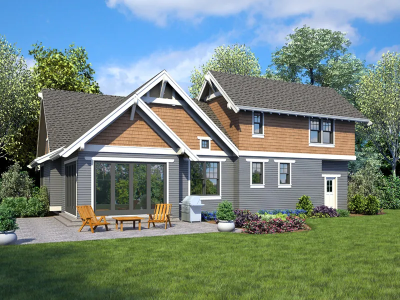 Bungalow House Plan Rear Photo 03 - Johnstone Bungalow Home 011D-0647 - Search House Plans and More