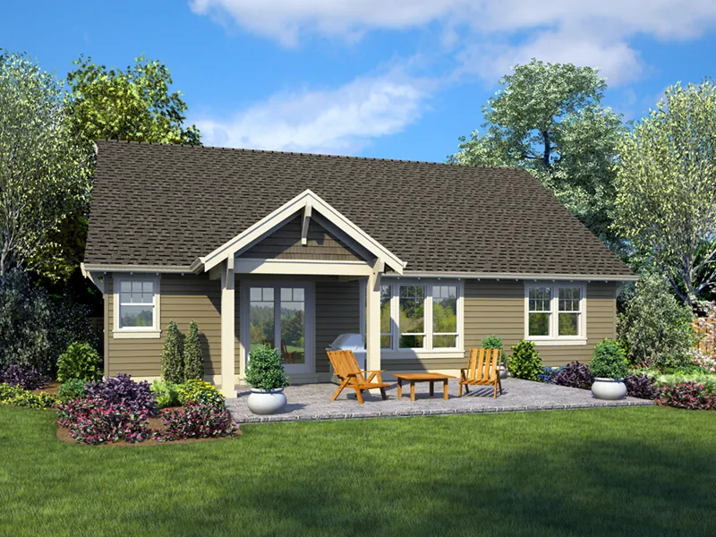 Cabin & Cottage House Plan Rear Photo 01 - Greenhedge Craftsman Home 011D-0649 - Search House Plans and More