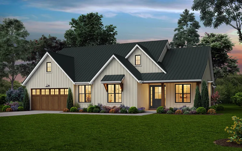 Craftsman House Plan Front of Home - Finley Falls Modern Farmhouse 011D-0650 - Search House Plans and More