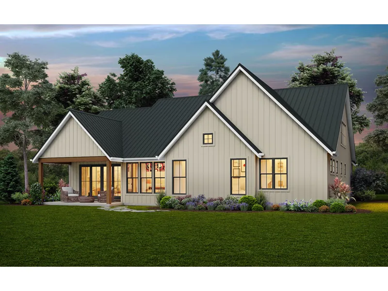 Country House Plan Rear Photo 01 - Finley Falls Modern Farmhouse 011D-0650 - Search House Plans and More
