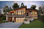 Waterfront House Plan Front of House 011D-0655