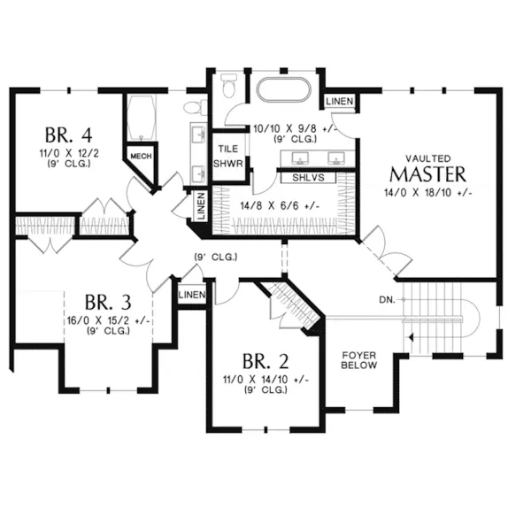 Farmhouse Plan Second Floor - Morganridge Modern Farmhouse 011D-0658 | House Plans and More