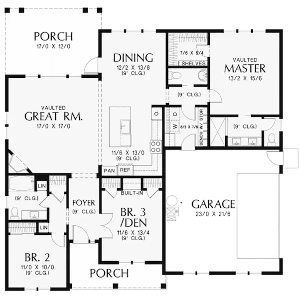 Farmhouse Plan First Floor - Sidney Lane Modern Farmhouse 011D-0660 - Shop House Plans and More