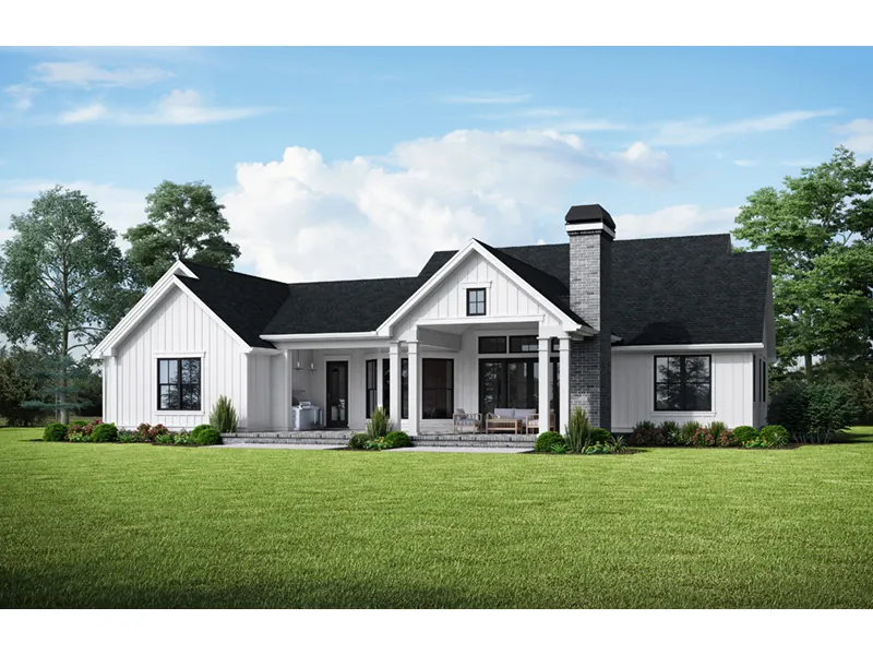 Florida House Plan Rear Photo 01 - Perry Hill Modern Farmhouse 011D-0661 - Shop House Plans and More