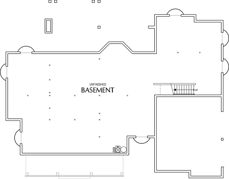 Lowcountry House Plan Basement Floor - Romney Creek Modern Farmhouse 011D-0662 - Shop House Plans and More