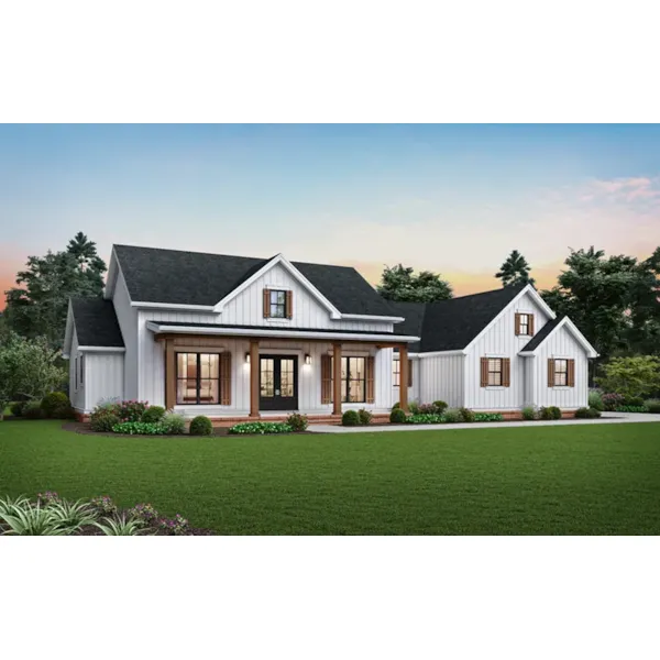 Southern House Plan Front of Home - Romney Creek Modern Farmhouse 011D-0662 - Shop House Plans and More