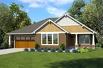 Craftsman House Plan Front of Home - Reed Spring Craftsman Home 011D-0665 - Shop House Plans and More