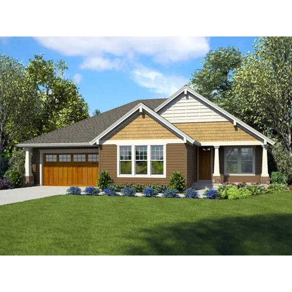 Cabin & Cottage House Plan Front of Home - Reed Spring Craftsman Home 011D-0665 - Shop House Plans and More