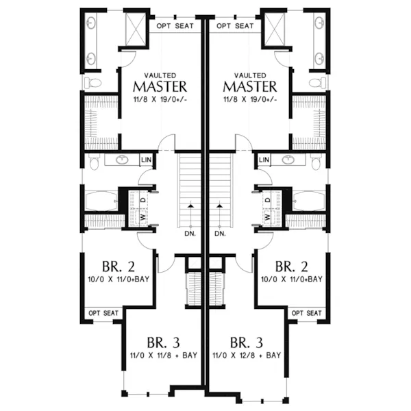 European House Plan Second Floor - Hartville Duplex 011D-0667 | House Plans and More