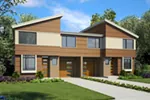 Modern House Plan Front of Home - Pamiro Multi-Family Home 011D-0668 | House Plans and More
