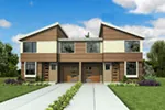 Contemporary House Plan Front Photo 06 - Pamiro Multi-Family Home 011D-0668 | House Plans and More