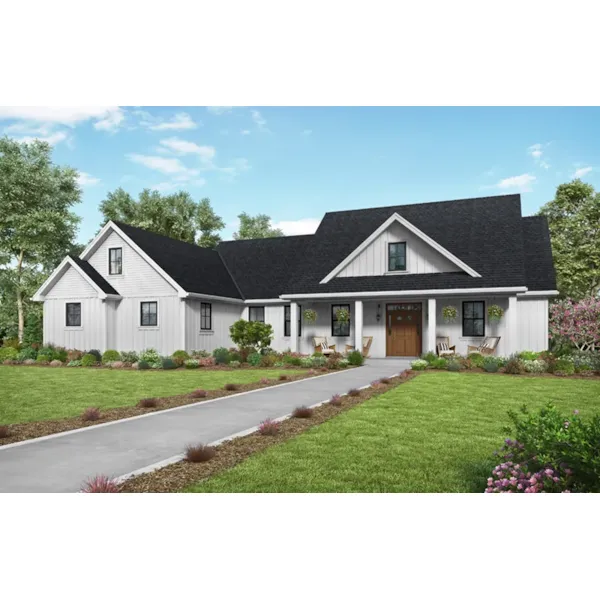 European House Plan Front of Home - Murphy Lane Modern Farmhouse 011D-0670 - Shop House Plans and More