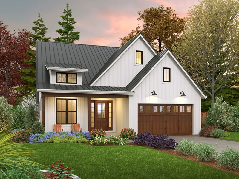 Ranch House Plan Front of Home - Fountain Valley Modern Farmhouse 011D-0674 - Shop House Plans and More