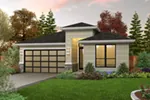 Contemporary House Plan Front of Home - Stony Park Modern Home 011D-0677 - Shop House Plans and More