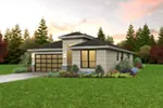 Contemporary House Plan Front Photo 02 - Stony Park Modern Home 011D-0677 - Shop House Plans and More