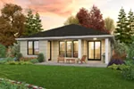Contemporary House Plan Rear Photo 01 - Stony Park Modern Home 011D-0677 - Shop House Plans and More