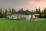 Contemporary House Plan Side View Photo 02 - Stony Park Modern Home 011D-0677 - Shop House Plans and More