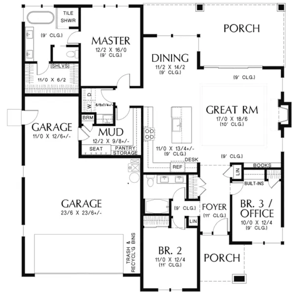 Beach & Coastal House Plan First Floor - Wakecrest Modern Home 011D-0679 - Shop House Plans and More