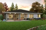 Modern House Plan Rear Photo 01 - Wakecrest Modern Home 011D-0679 - Shop House Plans and More