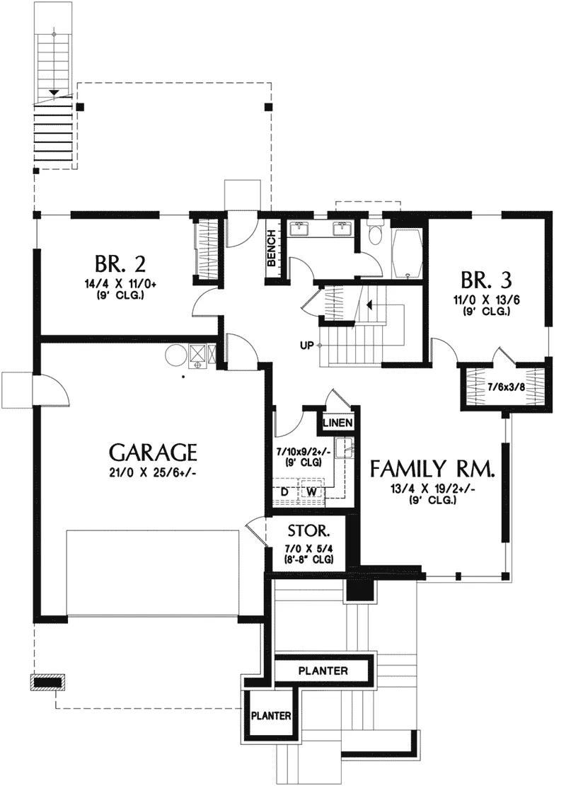 Waterfront House Plan First Floor - 011D-0695 | House Plans and More