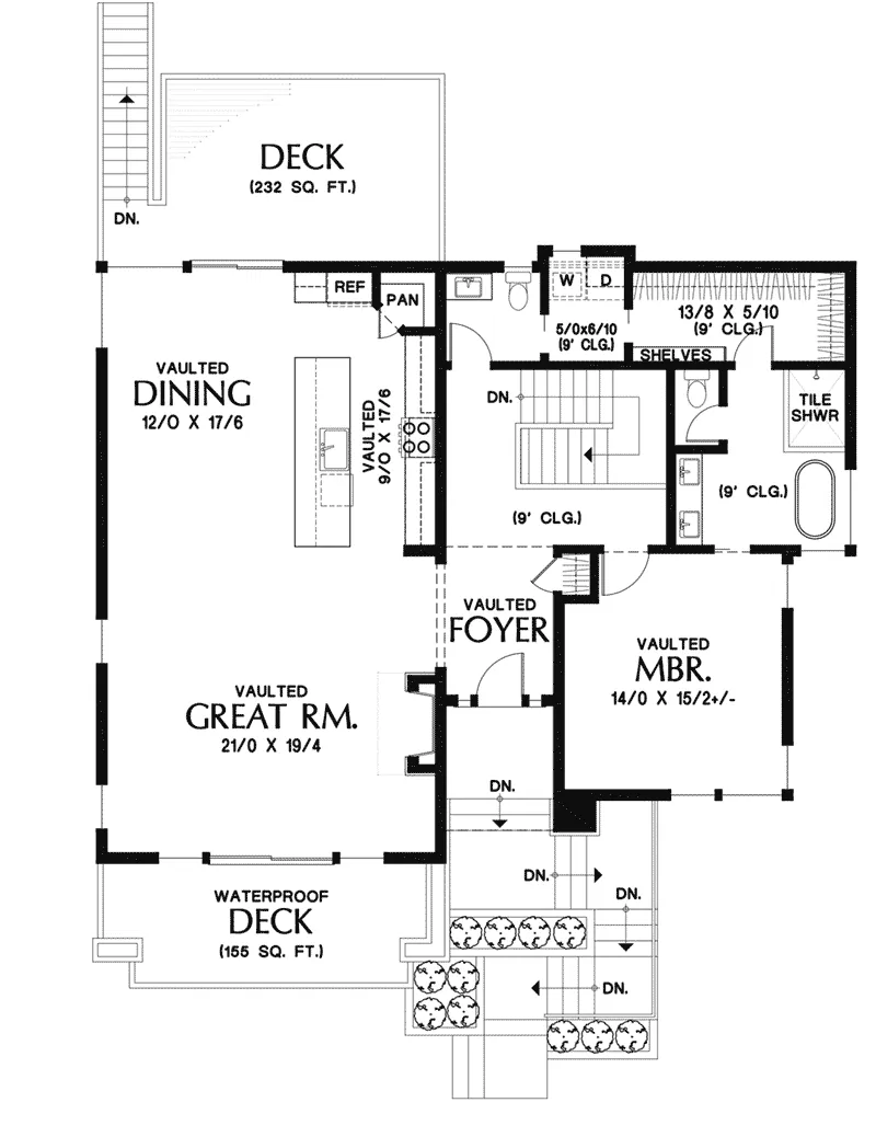 Lake House Plan Second Floor - 011D-0695 | House Plans and More