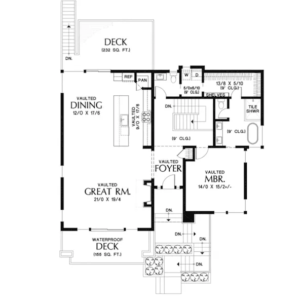 Vacation House Plan Second Floor - 011D-0695 | House Plans and More