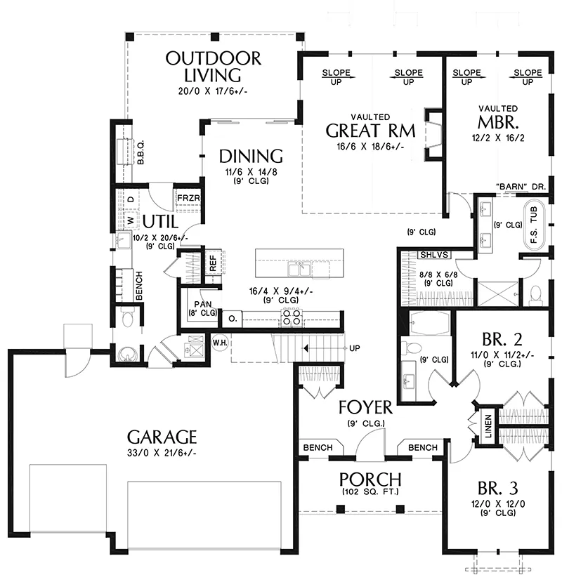 Cabin & Cottage House Plan First Floor - 011D-0710 - Shop House Plans and More