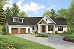 Ranch House Plan Front of House 011D-0712