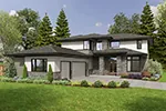 Prairie House Plan Front of House 011D-0713