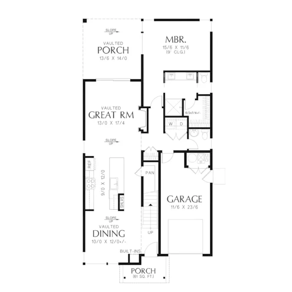 Modern House Plan First Floor - 011D-0714 | House Plans and More