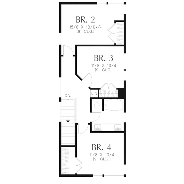 Modern House Plan Second Floor - 011D-0714 | House Plans and More