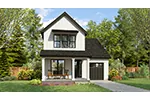 Prairie House Plan Front of Home - 011D-0715 - Shop House Plans and More