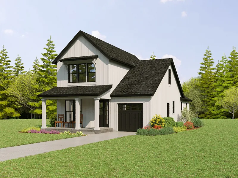 Prairie House Plan Front Photo 02 - 011D-0715 - Shop House Plans and More