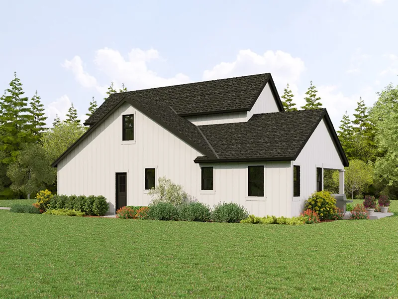 European House Plan Side View Photo 02 - 011D-0715 - Shop House Plans and More