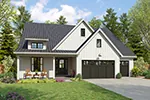 Farmhouse Plan Front of Home - Cristelle Modern Farmhouse 011D-0728 | House Plans and More
