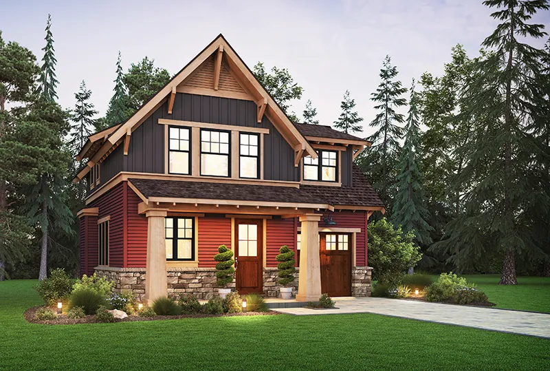 Country House Plan Front of Home - Scotland Bay Craftsman Home 011D-0733 | House Plans and More