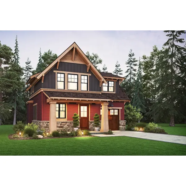 Arts & Crafts House Plan Front of Home - Scotland Bay Craftsman Home 011D-0733 | House Plans and More