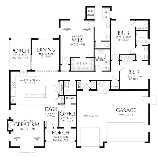 Farmhouse Plan First Floor - 011D-0737 | House Plans and More