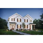 Farmhouse Plan Front of Home - Spring Bridge Farmhouse Duplex 011D-0739 | House Plans and More