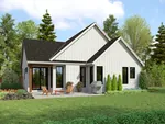 Ranch House Plan Rear Photo 01 - Happy Hill Modern Farmhouse 011D-0745 | House Plans and More