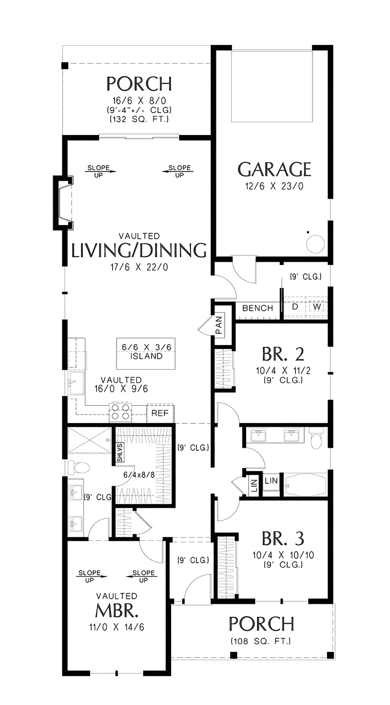 Ranch House Plan First Floor - Summerlea Modern Farmhouse 011D-0754 | House Plans and More