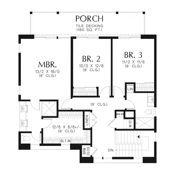 Modern House Plan Second Floor - 011D-0793 | House Plans and More