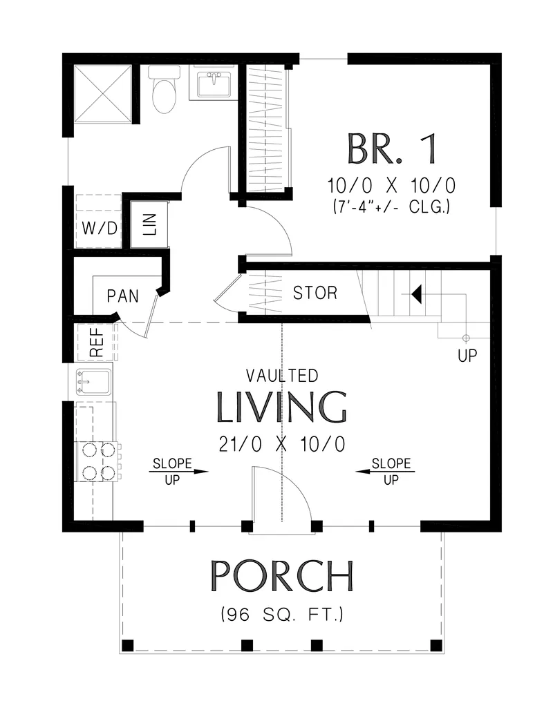 Bungalow House Plan First Floor - 011D-0813 | House Plans and More