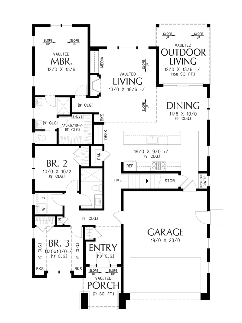 Contemporary House Plan First Floor - 011D-0815 | House Plans and More