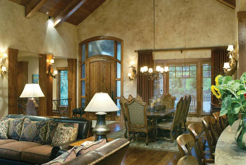 Rustic House Plan Dining Room Photo 02 - Cliffwood Trail Lodge Home 011S-0001 - Search House Plans and More