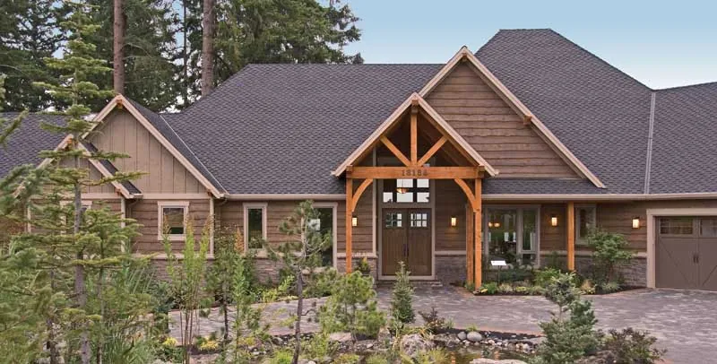 Rustic House Plan Front Photo 05 - Cliffwood Trail Lodge Home 011S-0001 - Search House Plans and More