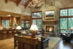 Rustic House Plan Great Room Photo 01 - Cliffwood Trail Lodge Home 011S-0001 - Search House Plans and More