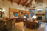Rustic House Plan Living Room Photo 02 - Cliffwood Trail Lodge Home 011S-0001 - Search House Plans and More