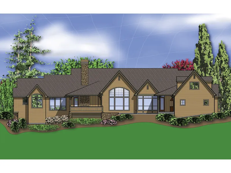 Ranch House Plan Rear Photo 01 - Champlain Luxury Home 011S-0004 - Search House Plans and More