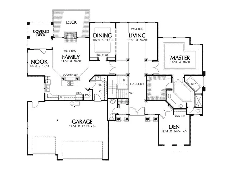 Ranch House Plan First Floor - Clarita Manor Luxury Home 011S-0006 - Search House Plans and More